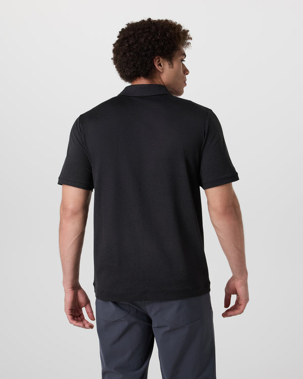 Short Sleeve Ponto Performance Polo | Black Heather