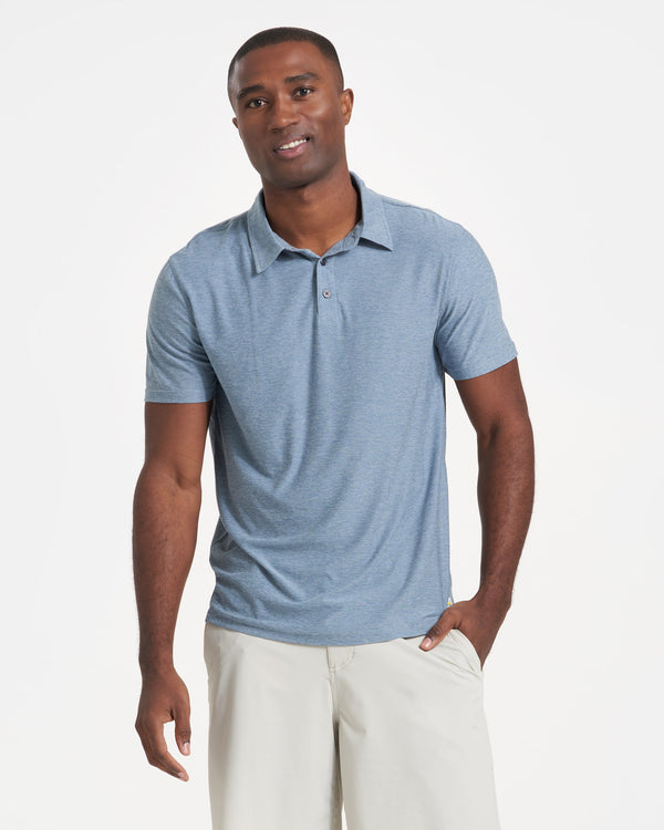 Strato Tech Polo | Cloud Heather