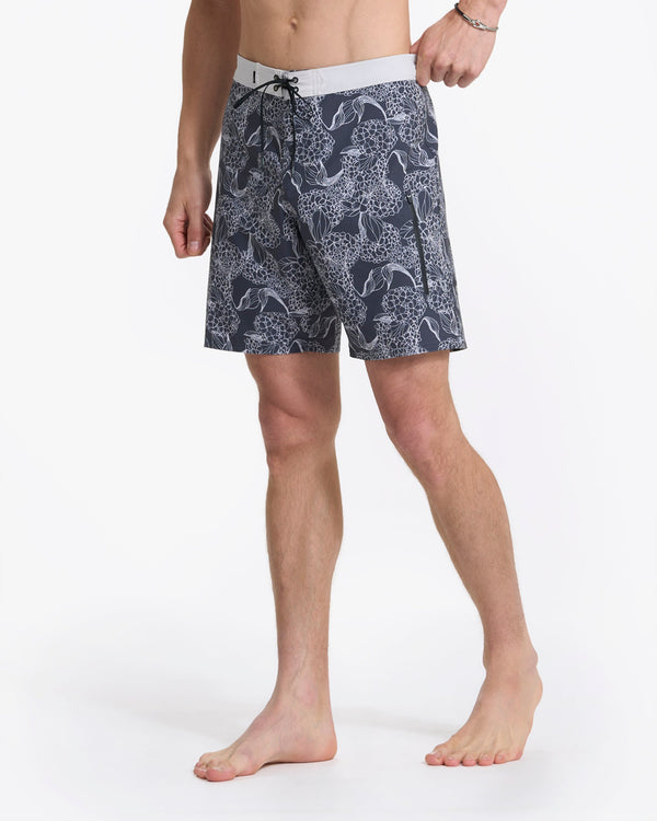Infinity Boardshort | Charcoal Hydrangea